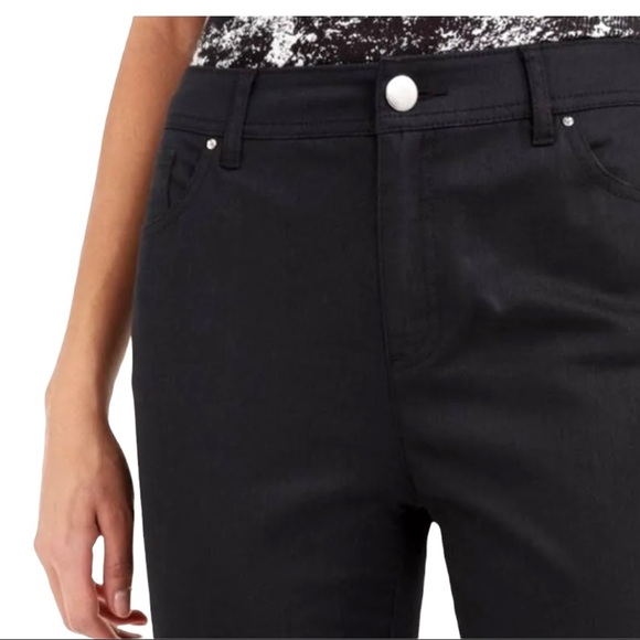 BAR III Skinny High Rise Jeans Pants Deep Black Zip Up 5 Pocket Stretch - Picture 3 of 12